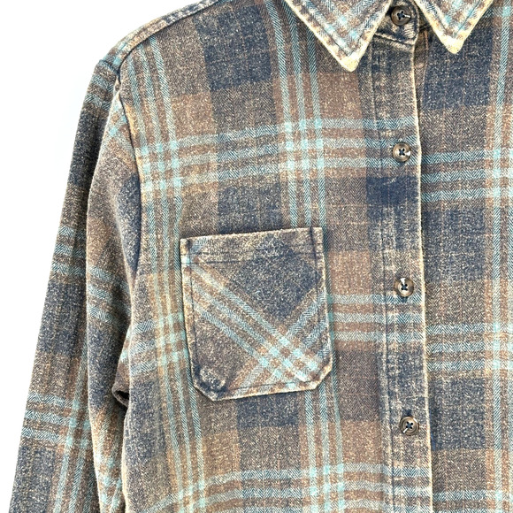 Nashville Tennessee Washed Flannel Cowgirl Shirt Girls Size Small Back Panel - Picture 4 of 5